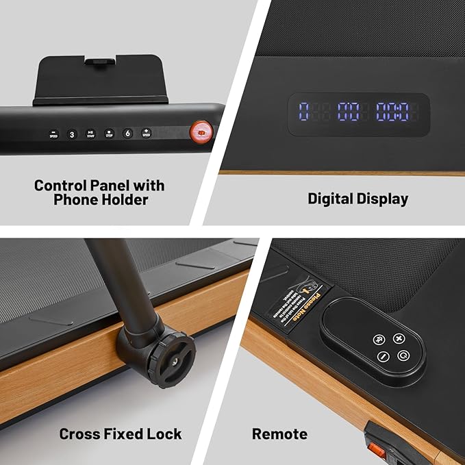 Maksone Under Desk Treadmill, Expert of Wooden Walking Pad, Walking Jogging Machine with Remote Control, Installation-Free…