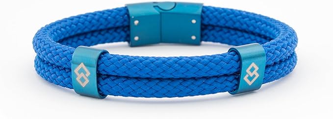 Trion:Z Zen Loop Duo Magnetic Field Therapy Wristband for Women & Men Featuring Patented ANSPO Technology (Indigo Blue, Large)
