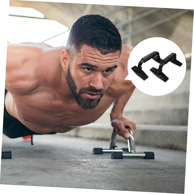 BESPORTBLE 2pcs Push-up Brackets for Home Workout H-type Grip Bars for Upper Body Strength Durable Push-up Stands for Fitness Training at Home Gym