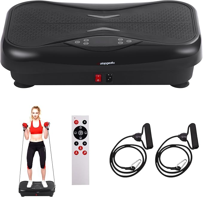 Vibration Plate Exercise Machine Vibration Platform for Weight Loss, Vibration Plate for Lymphatic Drainage Whole Body Power Shaker Home Workout Equipment