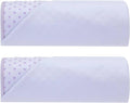 Peryiter 2pack 72 x 24'' Hot Yoga Towel Pack with Grip Dot, Sticky Fiber Mat Towels Non Slip for Hot Yoga, Absorbent Microfiber Sweat Anti-slip Cover for Pilates Exercise Fitness Workout(Light Purple)