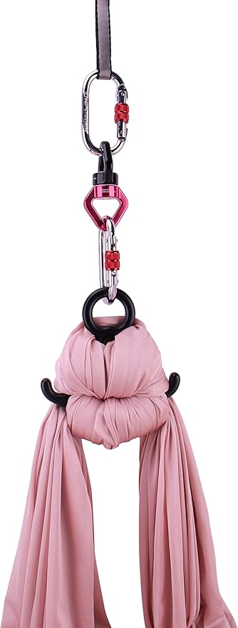 F.Life Aerial Silk 10 Yards Kit Durable Aerial Yoga Hammock with Hardware & Guide Aerial Swing for Acrobatic Flying Yoga