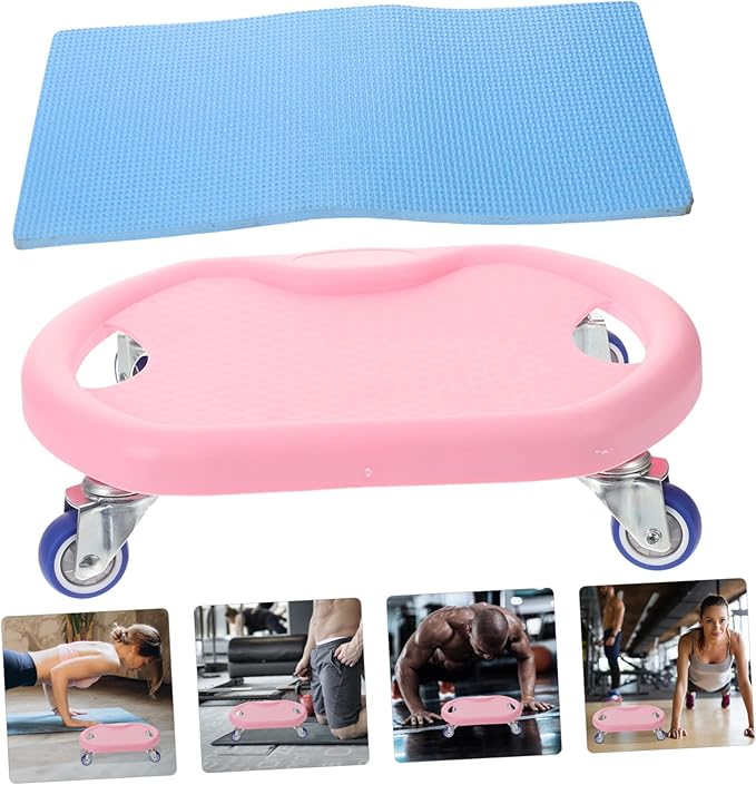 Abdominal Fitness Sliding Disc with Comfortable Handle and Complimentary Mat Mute Workout Sliders for Core Strength Training at Home Versatile Roller for Chest Arms Butt and Legs
