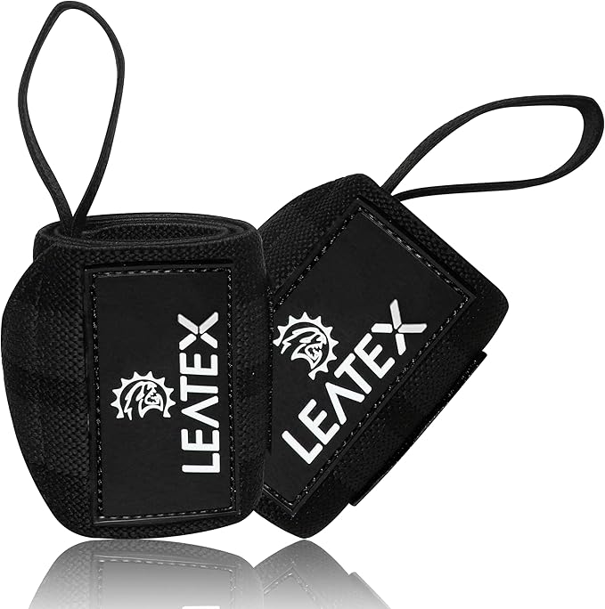 Weight Lifting Wrist Wraps 18" Wrist Support with Heavy Duty Thumb Loop - Best Gym Wrist Wraps for Powerlifting Competition, Strength Training, Bodybuilding - for Men & Women