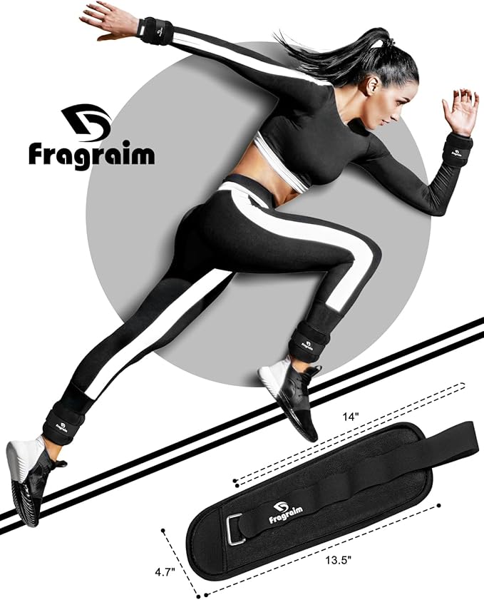 Ankle Weights, 1/2/3/4/6/8/10 LBS 1 Pair Wrist Leg Arm Weights for Women, Kids and Men, Comfortable and Soft, Perfect for Dancing, Running, Walking, Fitness, Workout, Physical Therapy