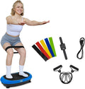 Fitvids Vibration Plate Exercise Machine Workout Vibration Fitness Platform with Resistance Loops and Resistance Band,Various Sizes