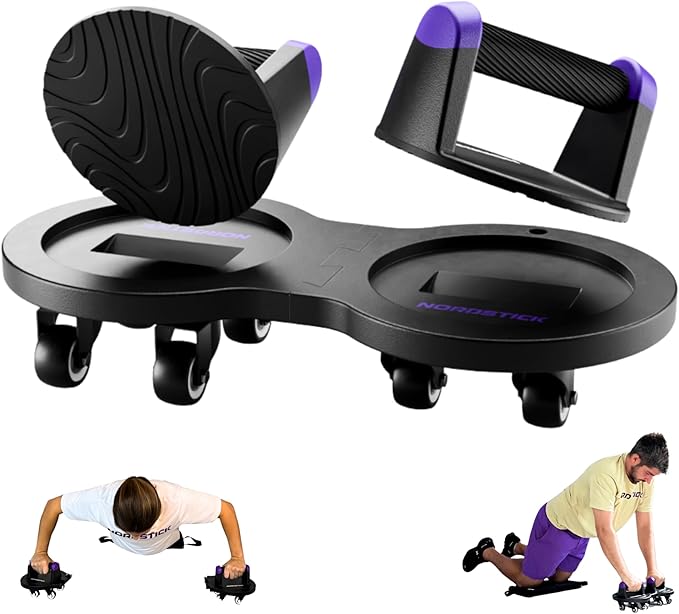 Multi Slider Home Gym Workout Device – All-in-One Core Training System with Push-Up Handles, Multifunctional Ab Roller & Core Sliders for Abs, Full-Body Workout Versatility