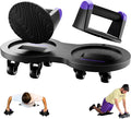 Multi Slider Home Gym Workout Device – All-in-One Core Training System with Push-Up Handles, Multifunctional Ab Roller & Core Sliders for Abs, Full-Body Workout Versatility