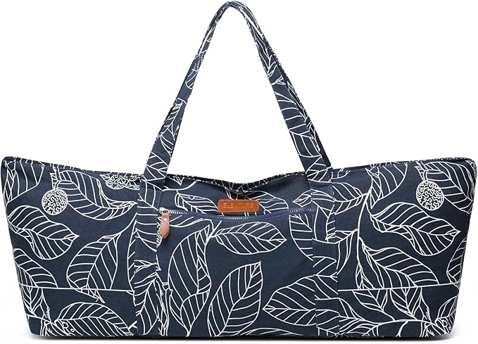 Large Yoga Mat Bag for Women Men, Travel Gym Bag for Pilates Office Beach Workout, Yoga Mat Tote Carrier with Mat Strap for 1/4" 1/2" Thick Exercise Yoga Mat