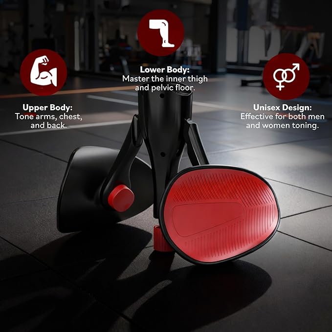 Adjustable Thigh Trainer for Women and Men – Inner Thigh Exerciser, Hip and Glute Workout Equipment, Leg Toning Device for Home Gym Workout