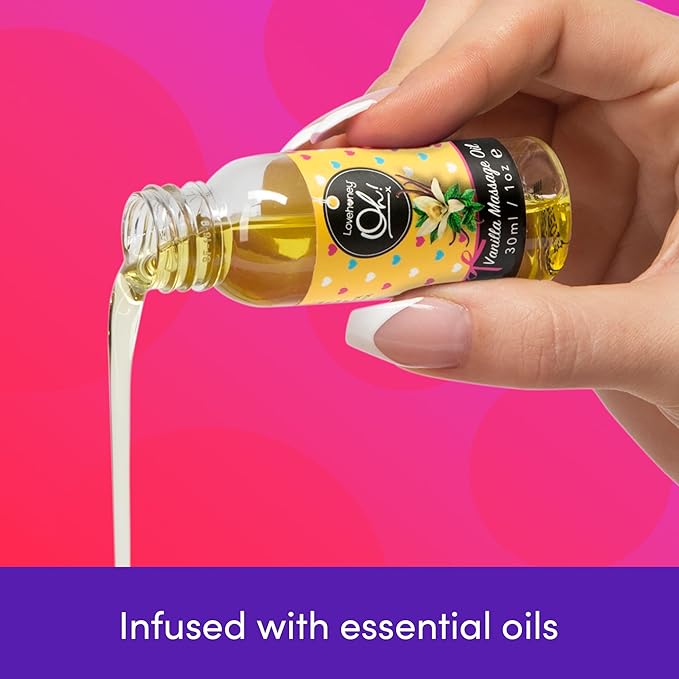 Lovehoney Vanilla Massage Oil - Infused with Essential Oils - Vegetarian Friendly - 1oz