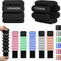 Wrist Weights, Silicone Adjustable Ankle Weights for Women Men - Strengthen Arms and Legs Ideal for for Home Gym Workout, Running, Yoga, Pilates, Barre, Exercise, Strength Training