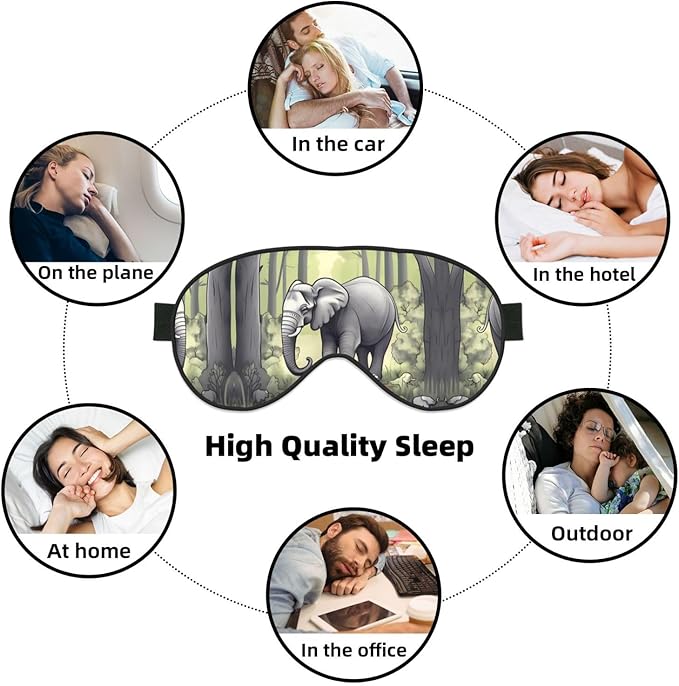 Walking Elephant Head-Mounted Double-Sided Light-Blocking Sleeping Eye mask to Protect Eyes and Relieve Eye Fatigue