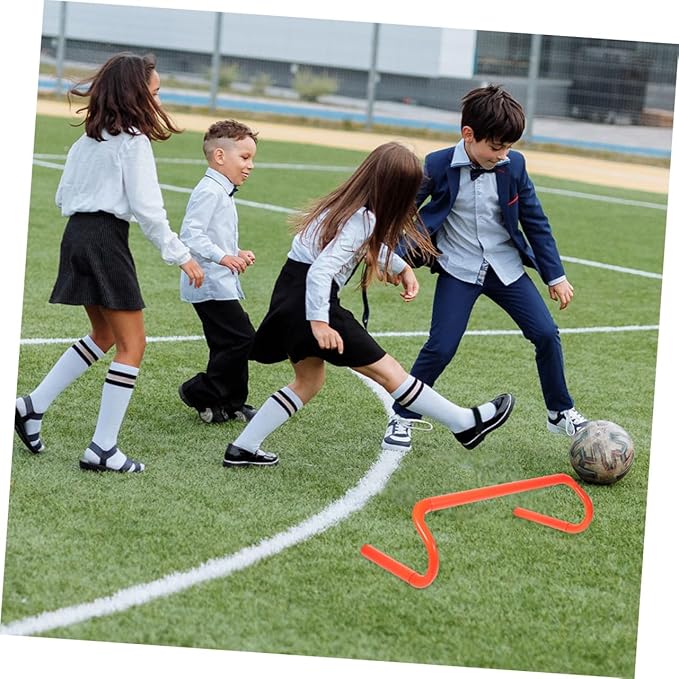 4pcs Hurdles Height Portable Agility Training Equipment for Preschool Sports Activities and Backyard Speed Coordination Development