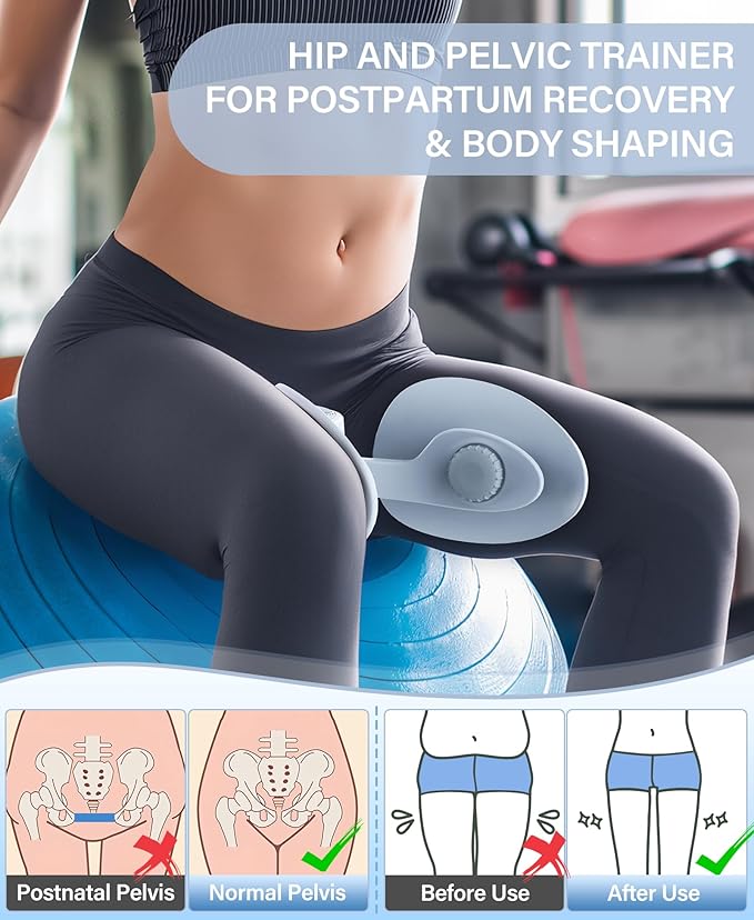 Kegel Exerciser, Pelvic Floor Muscle Exercise Devices for Women, Inner Thigh Exerciser Leg Workout Equipment Thigh Trainer for Male Hip Trimmer Inner Thigh Toner Workout