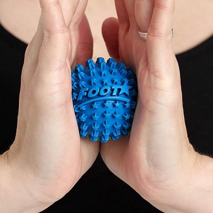 Body Back Foot Star® Massager Ball and Plantar Fasciitis Roller - Soothe Foot Stress, Discomfort, Aches, & Tightness (Pack of 2, Blue, 2-Inch)
