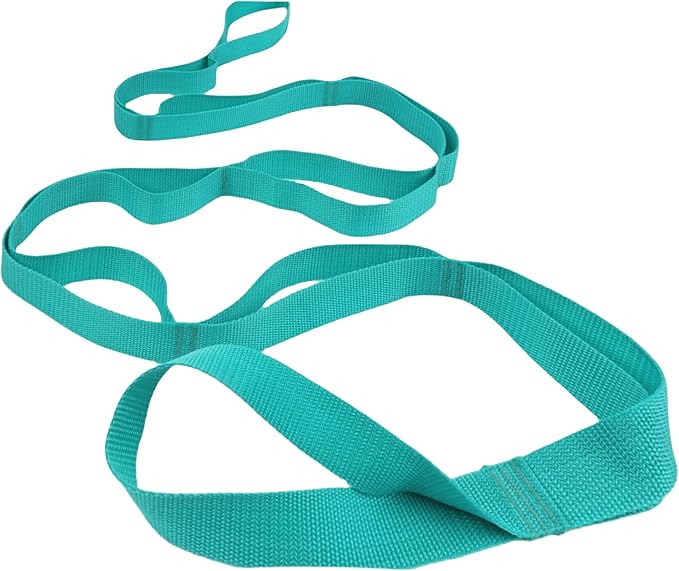 Scotamalone Stretching Strap Yoga Strap Physical Therapy for Home Workout, Exercise, Pilates and Gymnastics, 10 Loops Non-Elastic Stretch Bands with Aesthetic Packaging for Women & Men