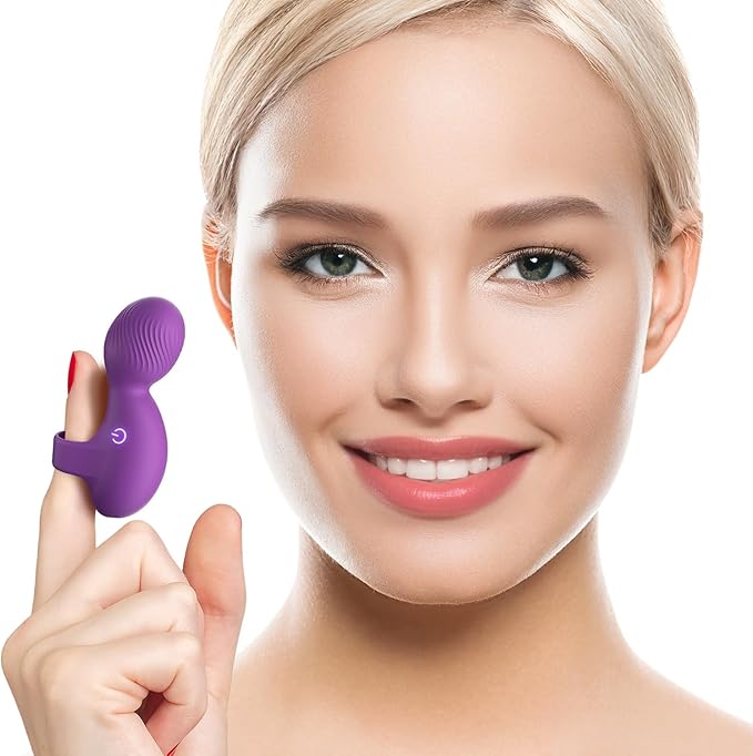 Multifunctional Finger Massager, Waterproof Rechargeable Mini Massage Tool (Violet)