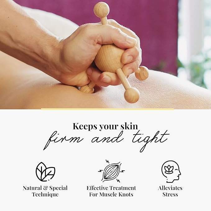 tuuli Accessories – Trigger Point Massage Tool, Multi-Functional Wooden Handheld Massager for Back, Neck, Shoulder and More, Helps Ease Muscle Tension and Support Skin Health