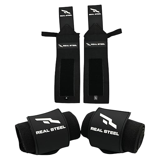 Real Steel Premium Wrist Wraps for Weightlifting for Men & Women - 24" Gym Wrist Wraps with Thumb Loop | Weight lifting accessories for Gym, Pain Relief Support and Training | Support Braces |1 Pair