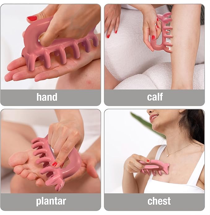 Fascia Massage Tool Trigger Point Massage Tools Anti Blaster for Cellulite Massager Tool Reaching Deep Myofascial Tissue Throughout The Body Release Muscle Knot Reduction (Pink)