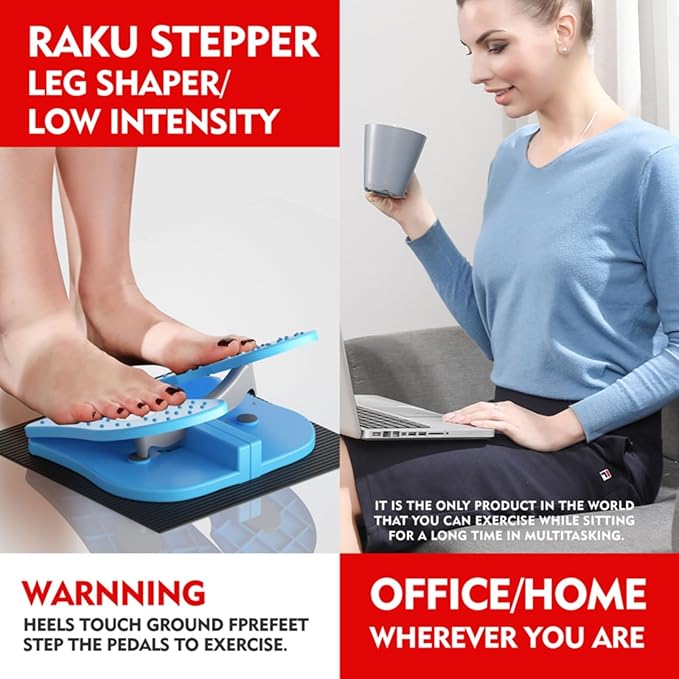 Leg Exerciser for Seniors While Sitting – Under Desk Foot Pedal & Massager for Circulation, Muscle Relief, and Varicose Vein Support at Home or Office