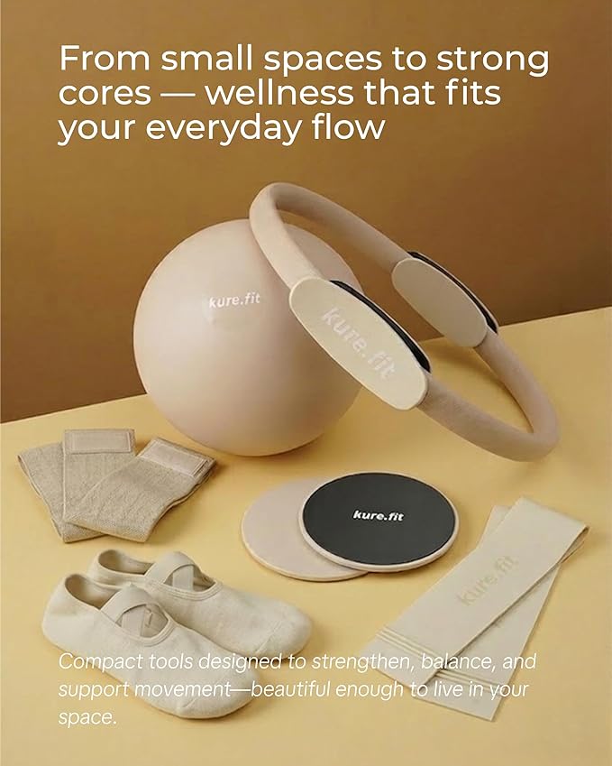 Pilates Kit for Women – Home Pilates Equipment Set with Ring, Ball & Resistance Bands | Pilates Starter Kit with Accessories in Gift Box