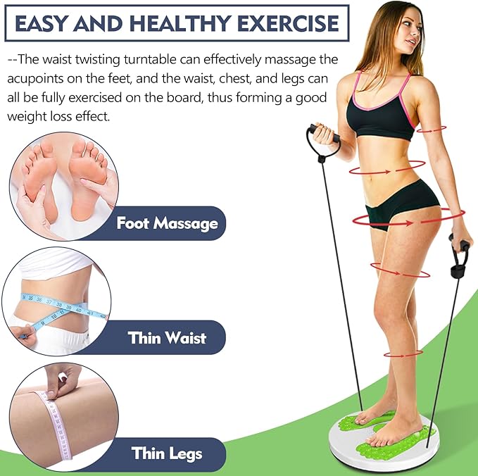 Twister Board for Exercise Waist Twisting Disc with Handles Ankle Body Aerobic Exercise Waist Twisting Machine Exercise Twist Board With Foot Massage
