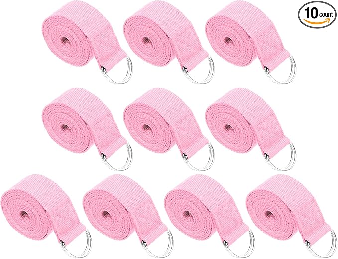 PATIKIL Yoga Strap for Stretching, Cotton Yoga Belt with Adjustable Metal D-Ring Buckle Stretch Band for Fitness Pilates