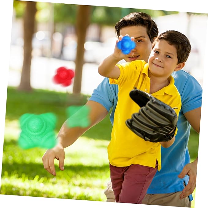 Happyyami 6Pcs Reaction Balls for Agility Training Durable Bouncing Balls for Reflex Coordination Improvement Versatile Sports Training Equipment for All Ages