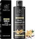 Organic - Vanilla Full Body Massage Oil - No Stain & Non-Sticky | with Fractionated Coconut Oil, Vanilla & Jasmin Oil | for Massage Therapy - 4.05 Fl Oz