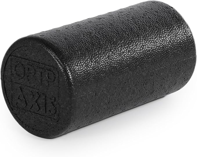 OPTP AXIS Firm Foam Roller, High Density Foam Roller for Physical Therapy, Yoga, Pilates, Fitness Exercise and Sports Training (Black, 12" X 6" Round)