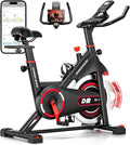 DMASUN Exercise Bike, Silent Magnetic Resistance Stationary Bike for Home with 330 LBS Capacity, Pedals with Anti-loosening Nuts, Indoor Bike with Comfortable Seat Cushion, Digital Display with Tablet Holder