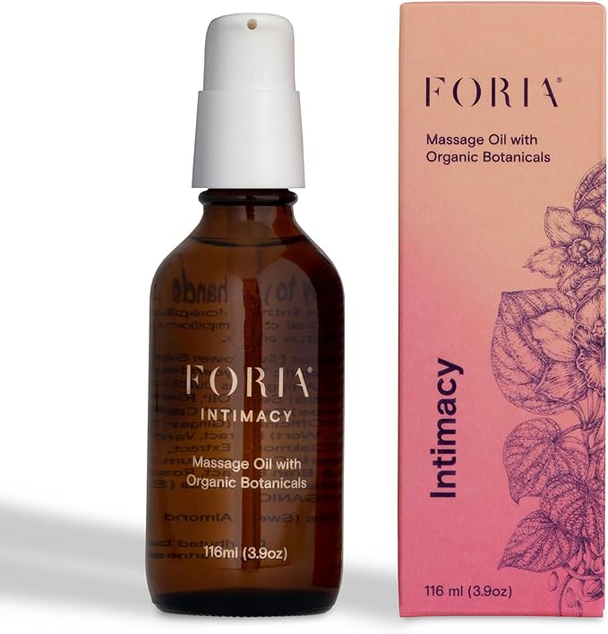 Foria Massage Oil - Organic, Natural Herbal Body Oil with Jojoba - 3.9 Fl Oz