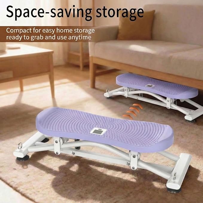 Balance Board for Adults, Rocking Stepper with Resistance Bands, Portable Wobble Board with LCD Monitor, 300 lbs Capacity Ski Trainer for Full Body Workout at Home Gym