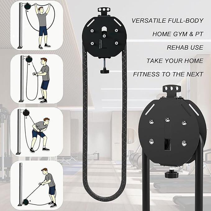 Endless Rope Trainer | Adjustable Resistance Trainer Machine | Suspension Endless Rope Pulley System | Home Gym Infinity Rope for Interval Resistance Training