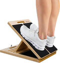 Portable Wooden Slant Board for Calf Stretching with Resistance Bands, Adjustable 300 Lbs Weight Capacity Incline Board for Calf Stretcher, Calf Stretch Board for Knees Ankle Heel Feet Leg
