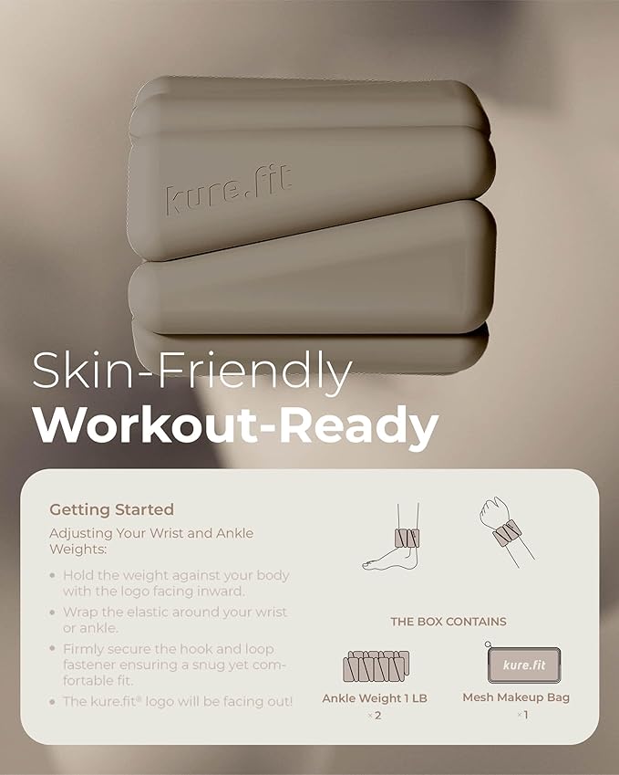 Pilates Weight | Wrist & Ankle Weights for Women | Weighted Bangles | 1LB/ 2LB Each (Set of 2)