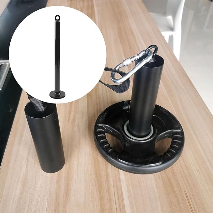 Colaxi Weight Loading Pin Pulley Cable Machine Attachment Strength Training Black,Home Gym Workout Equipment for Power Bar Training