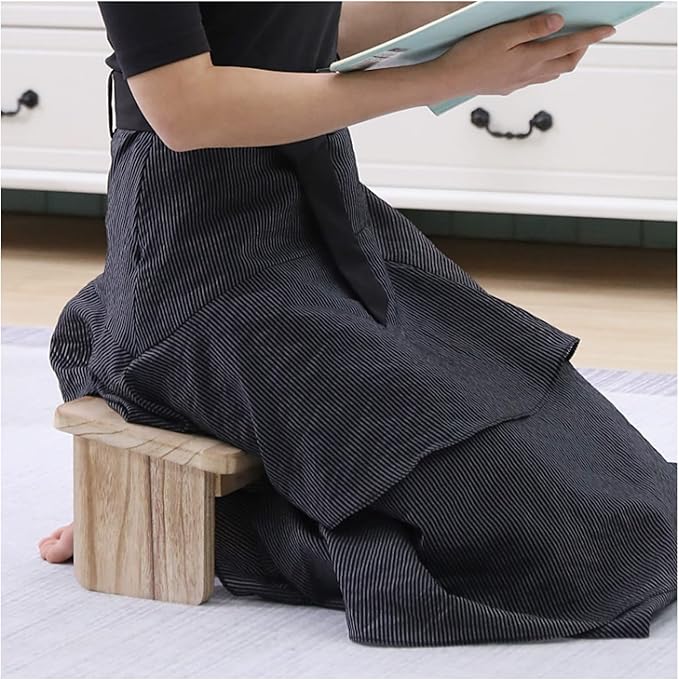 Kneeling Chair,Meditation Bench Kneeling Stool,Portable Foldable Perfect Kneeling Stool Ergonomic Yoga Bench, for Tea Ceremony, Seiza, Yoga, Praying and Healthier Sitting(Wood Color)