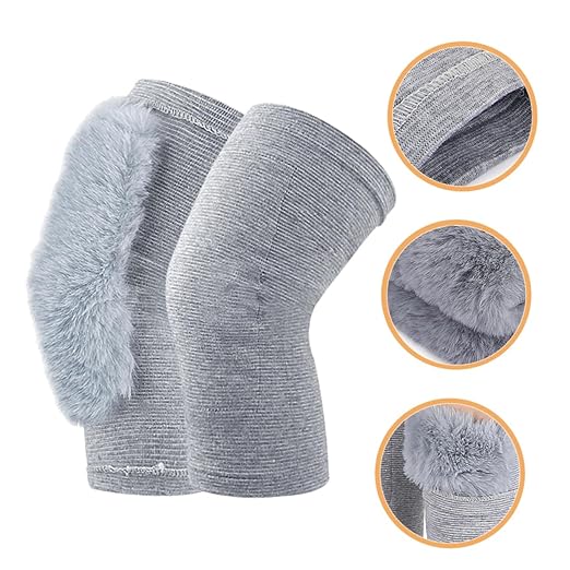 FRCOLOR 1pair Portable Knee Sleeves for Warmth and Support Elastic Knee Wraps for Sports for Weightlifting Running More