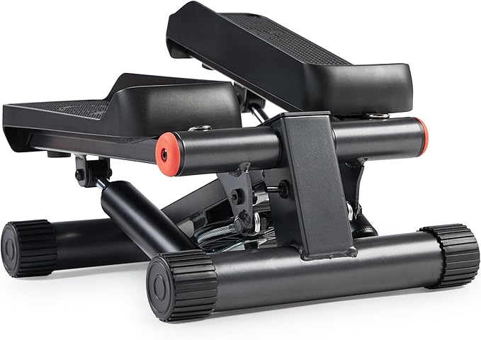 Sunny Health & Fitness Mini Steppers for Exercise at Home, Stair Step Workout Machine with Optional Resistance Bands, Full Body Cardio Equipment, Optional Free SunnyFit App Connection Smart Stepper