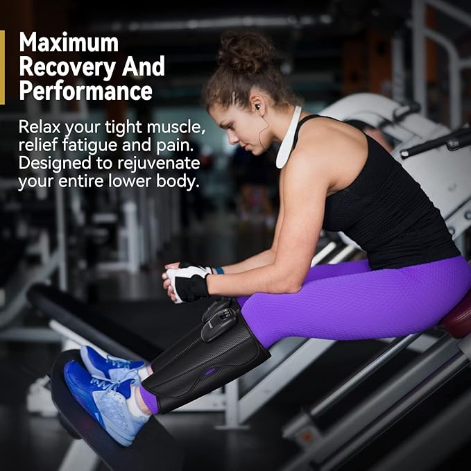 FIT KING Upgraded Cordless Calf Massager for Circulation, Rechargeable Leg Compression Massager for Pain Relief, Relax, Edema & Muscle Recovery, 3 Modes Intensities, Gift for Mom Dad, Athlete