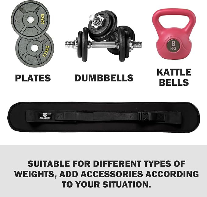 Hip Thrust Belt, Fully Upgraded Hip Thrust Belt for Dumbbells, More Comfortable Hip Thrust Belt, Home Gym Hip Thrust Belt with Wider and Longer Anti-Slip Pads.