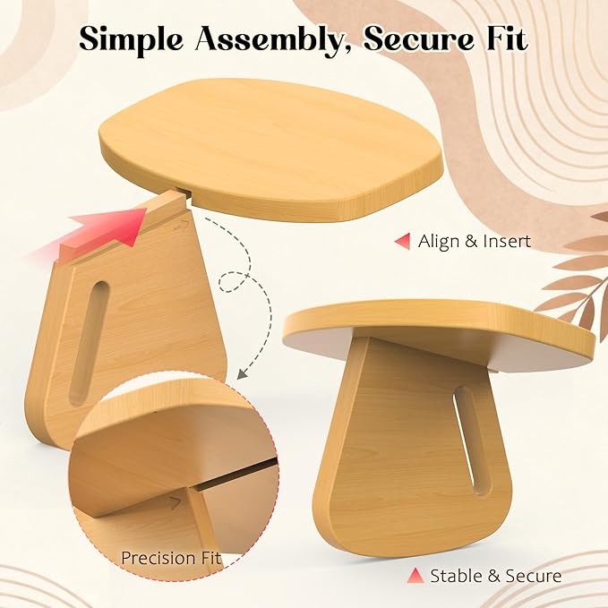 Meditation Bench (Seiza Bench) – Pine Wood Kneeling Prayer Seat, Portable Yoga & Meditation Stool
