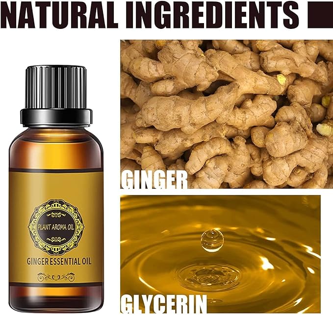 3 Bottle Abdominal Drainage Ginger Oil,Belly Drainage Belly Off Massage Oil Massage Liquid