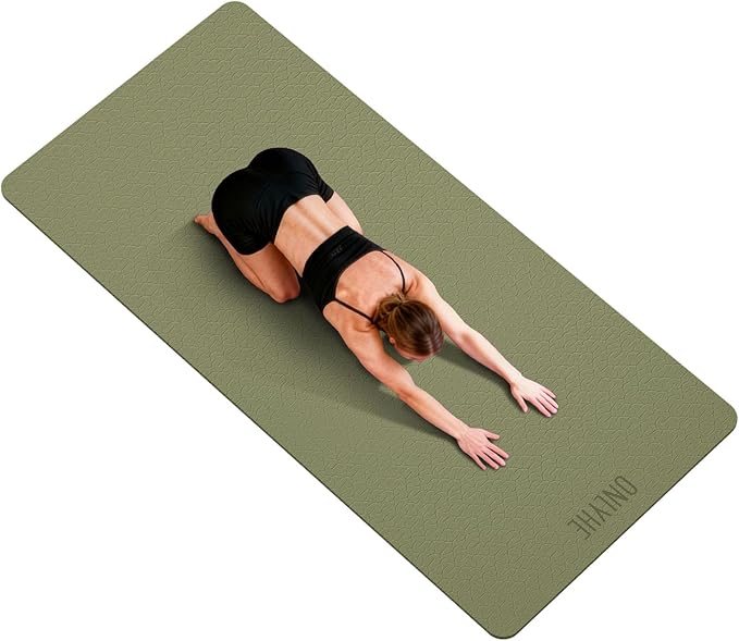 Yoga Mat Thick(10mm) Exercise Mat Non Slip Anti-tear,72"x35" Extra Large Pilates Mats for Home Workouts, Gym & Floor Stretching with Carrier Strap