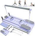 Foldable Pilates Reformer Set, Pilates Board with Phone Holder, Multi-Purpose Pilates Reformer Machine, Portable Home Pilates Slider Board Equipment for Home Workout, Fitness, Exercise, Abs