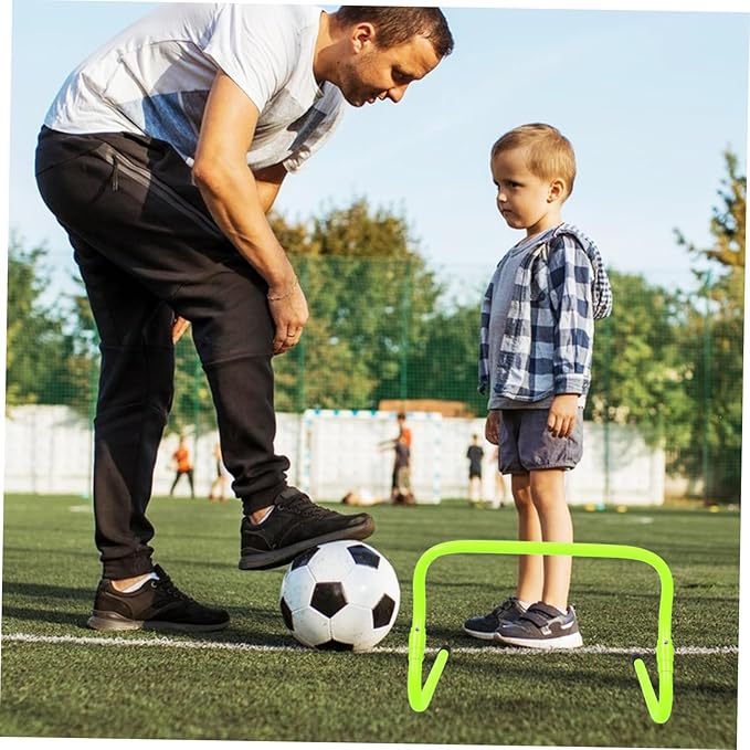 Kisangel Professional Soccer Training Agility Hurdles Adjustable PVC Sports Equipment for Boys and Girls and Athletes Wear-Resistant and Convenient for Speed and Footwork Development