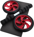 Red Silent Ab Roller Wheel for Ab Workout, Core Muscle Training Equipment with Non-slip Handles, Home and Outdoor Fitness Abdominal Exercise Wheel